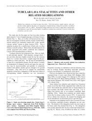 Tubular Lava Stalactites and Other Related Segregations - National ...