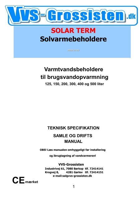 125-500 SOLARTERM MANUAL 270710 - VVS Grossisten