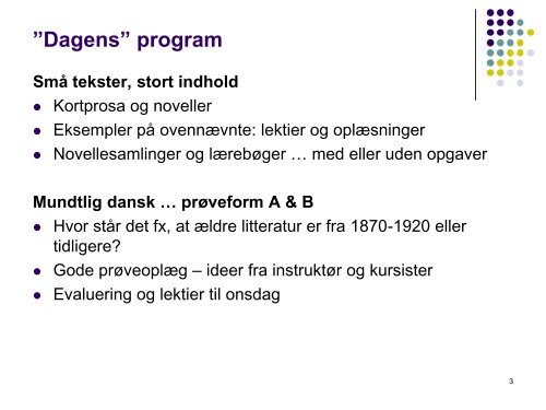 Små tekster, stort indhold & Mundtlig prøve