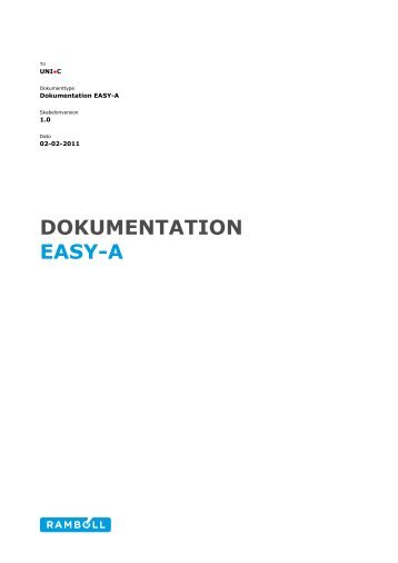 DOKUMENTATION EASY-A - AdmSys - UNI•C