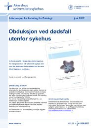 Obduksjon ved dødsfall utenfor sykehus - Akershus ...