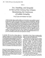 Sex, Smashing, and Storyville in Turn~of~the~Century New Orleans: