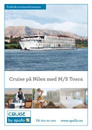 Cruise på Nilen med M/S Tosca - Apollo