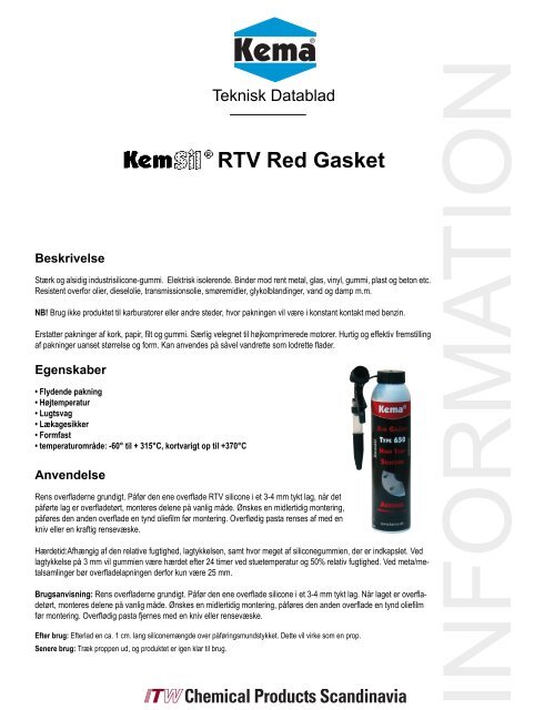 RTV Red Gasket tds.indd - KEMA