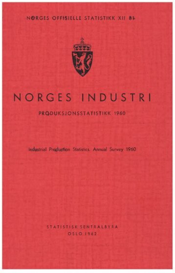 XII 81 1960 - Statistisk sentralbyrå