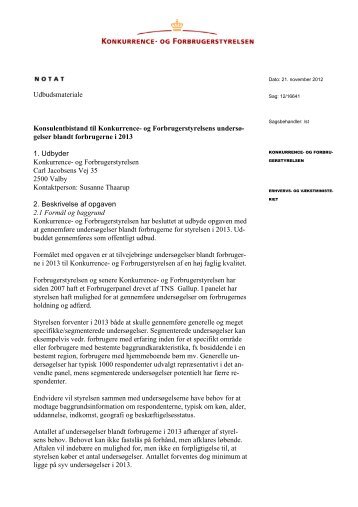 Udbudsmateriale Konsulentbistand til Konkurrence- og ...