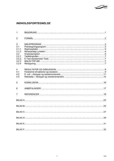 11520009 Resistens Final Report - Spildevandsinfo.dk