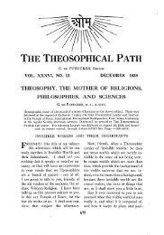theosophy, the mother of religions, philosophies, and sciences