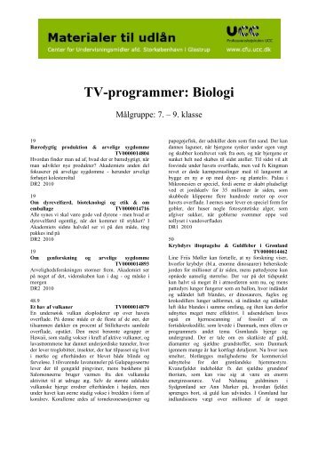 TV-programmer: Biologi