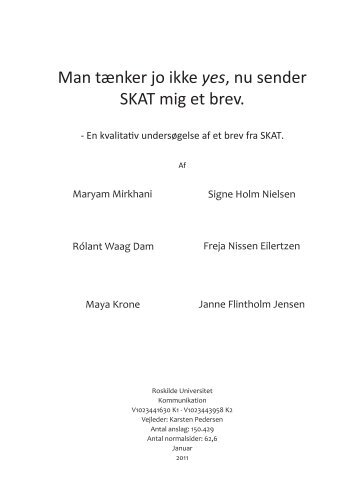 Man tænker jo ikke yes, nu sender SKAT mig et brev.