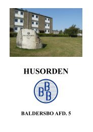 husorden - udkast 2.pub - BOLIGSELSKABET BALDERSBO