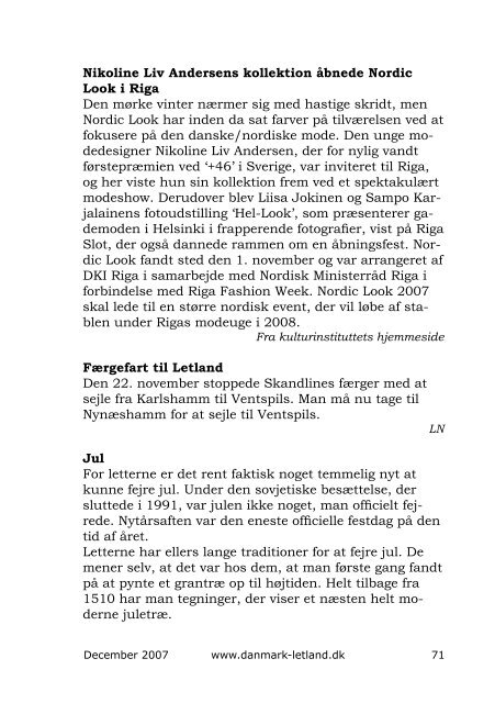 Blad nr. 4 - 2007 - Foreningen Danmark - Letland