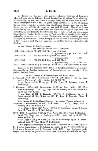 Tabeller vedkommende Norges Berværksdrift i Aarene 1880, 1881 ...