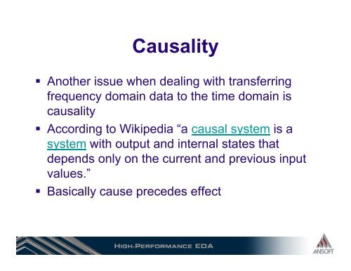 3D Simulations for Signal Integrity