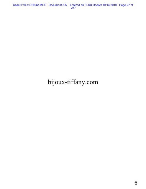 UNITED STATES DISTRICT COURT SOUTHERN DISTRICT OF ...