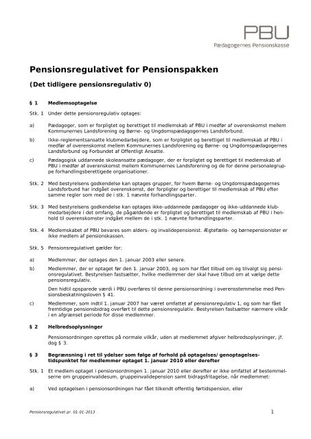 Documents/Pensionsregulativet 2013.pdf - PBU