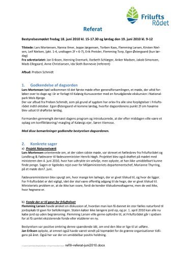 Referat - Friluftsrådet