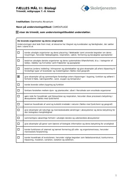 Biologi 7.-8. klasse - Skoletjenesten