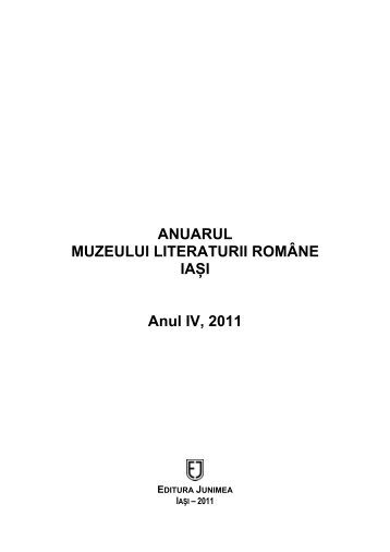 Descarcă Revista în format PDF - Muzeul Literaturii Romane