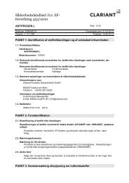Sikkerhedsdatablad i h.t. EF- forordning 453/2010 - Clariant