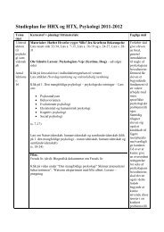Studieplan for HHX og HTX, Psykologi 2011-2012 - Campus Bornholm