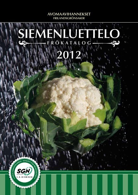 Siemenluettelo 2012 siemenet - S.G.Nieminen Oy