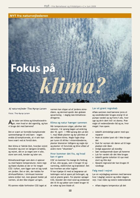 Hent NYT, juni 2009 - Frie Børnehaver og Fritidshjem