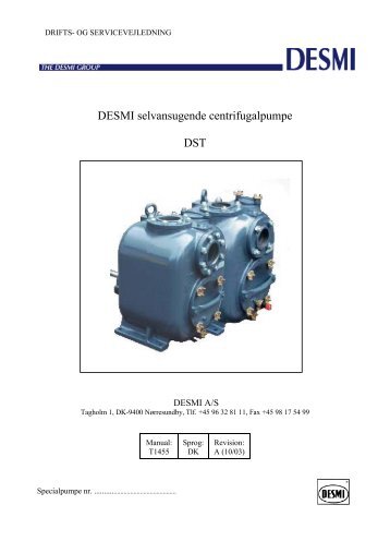 DESMI selvansugende centrifugalpumpe DST