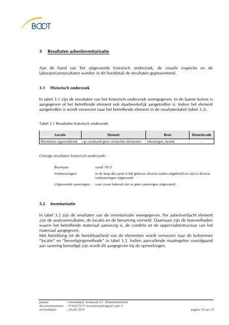 Bijlage 2 Asbestinventarisatierapport - Gemeente Veenendaal