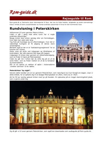 Rundvisning i Peterskirken - Rom-guide