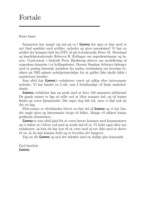 Hele bladet i pdf-format - Gamma - Niels Bohr Institutet