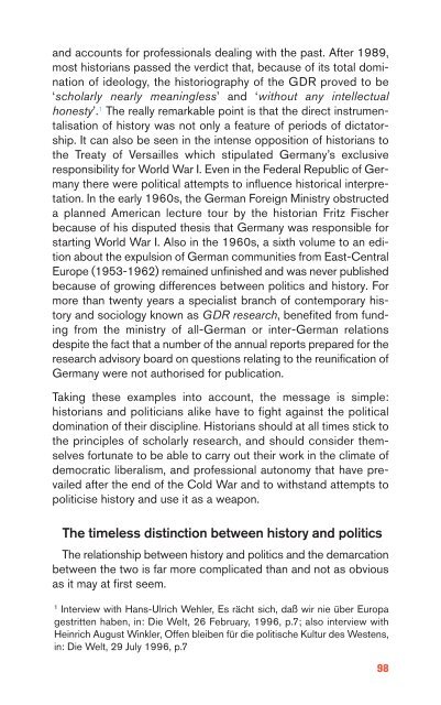Politics of the past: the use and abuse of history - Socialists ...