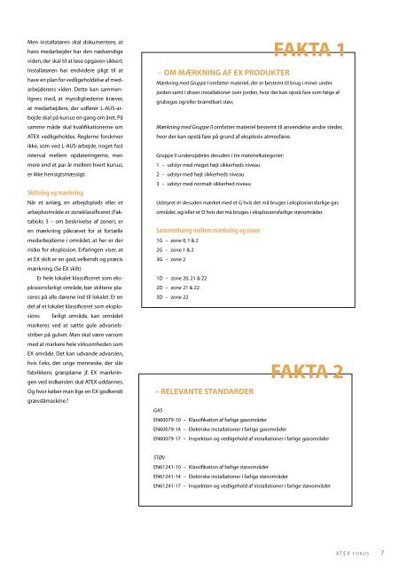 ATEX direktiverne - ATEX Fokus