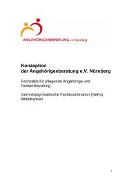 Konzeption der Angehörigenberatung eV Nürnberg