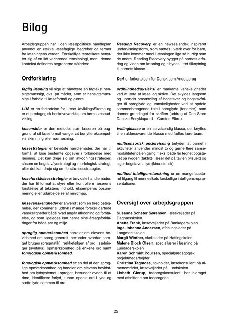 Læsepolitisk handleplan Horsens Kommune 2008 - Gedved Skole