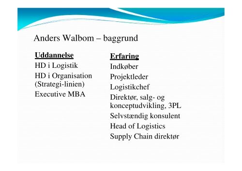 Anders Walbom, Fritz Schur Energy - DBTA