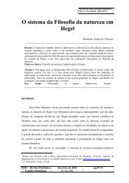 O sistema da Filosofia da natureza em Hegel
