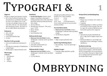 Opgaven Dokument Baseline Grid og margin Masterpage Brødtekst ...