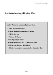 Vejledning til Ludus Web - Randers HF & VUC