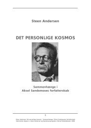 DET PERSONLIGE KOSMOS - Aksel Sandemose Selskabet