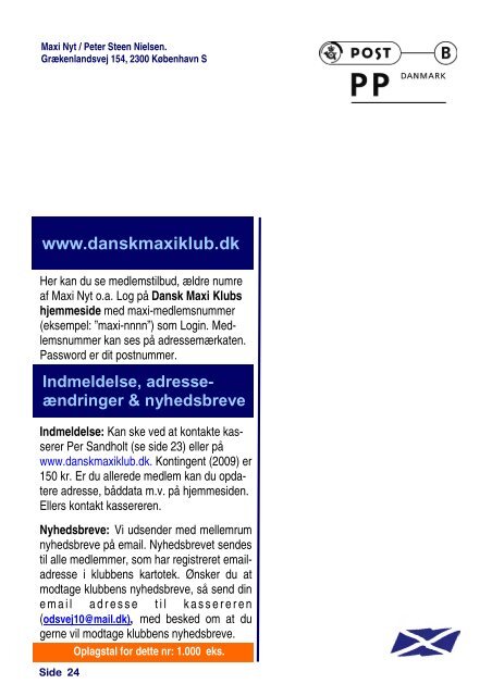 Dansk MAXI Klub's Medlemsblad Nr. 3, oktober 2009 , 29 ... - herno.dk