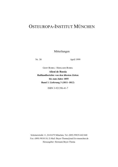 Alieni 1811 - Institut für Ost- und Südosteuropaforschung