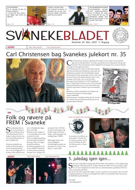 Carl Christensen bag Svanekes julekort nr. 35