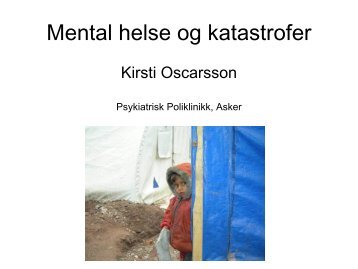 Mental helse og katastrofer - UDI