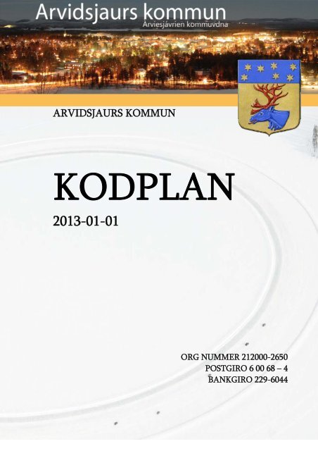 Kodplan 2013 - Arvidsjaur