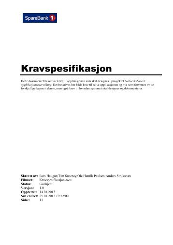 Kravspesifikasjon