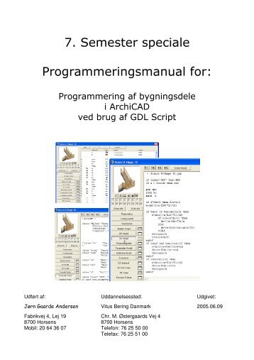 7. Semester speciale Programmeringsmanual for: - mono.net