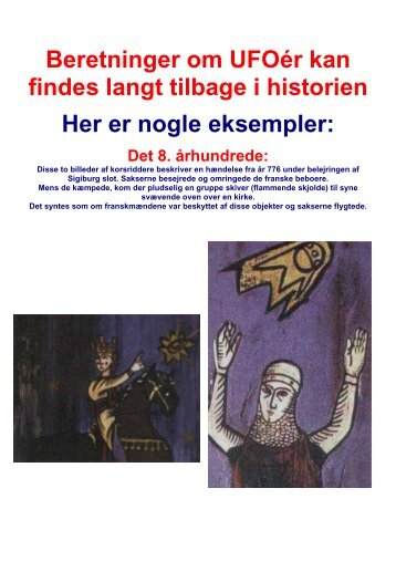 Beretninger om UFOér kan findes langt tilbage i historien Her er ...