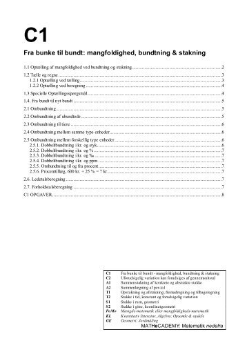 Fra bunke til bundt: mangfoldighed, bundtning & stakning