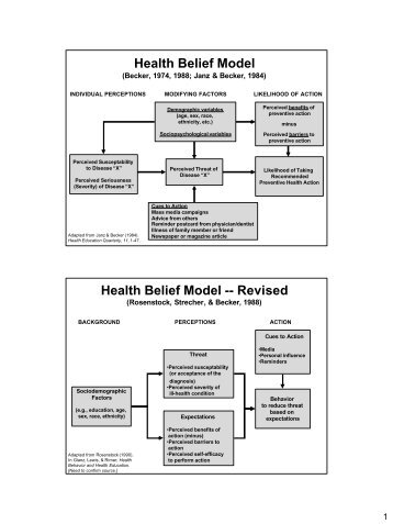 Health Belief Model Health Belief Model